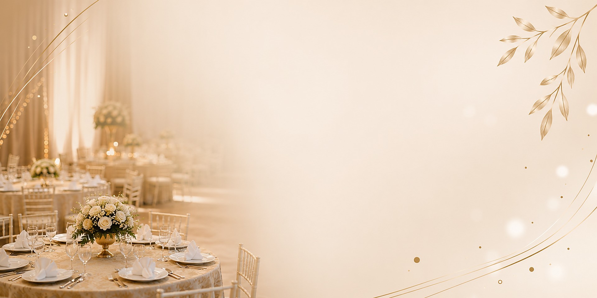 Salão elegante do Alegria – Buffet & Eventos montado para evento